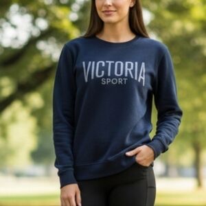 Victoria Sport Black Crewneck Sweatshirt Size S Women’s Athleisure Pullover